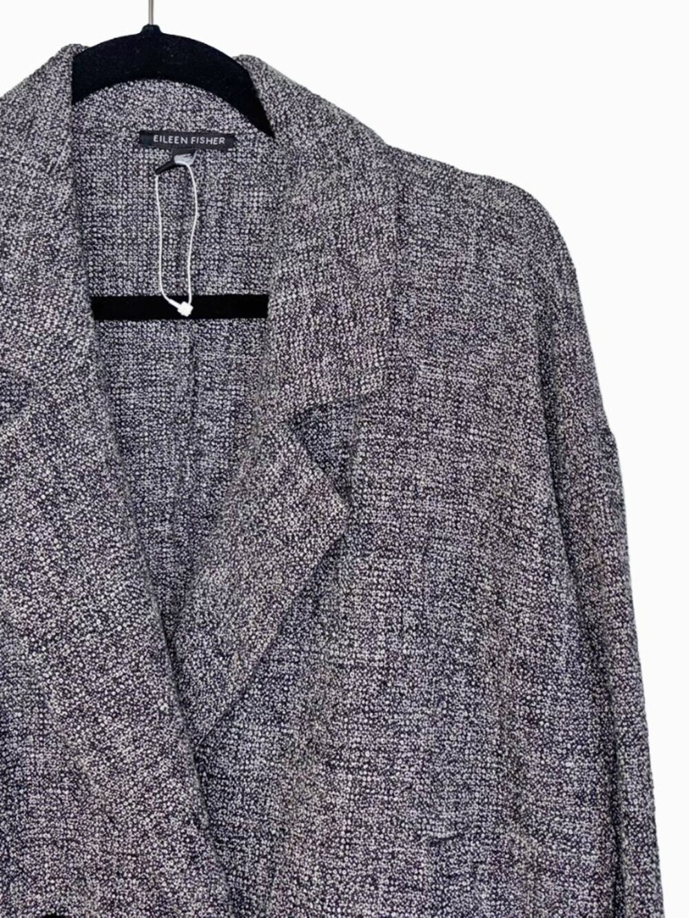 Eileen Fisher Organic Cotton Cropped Double-Breasted Jacket - Size L